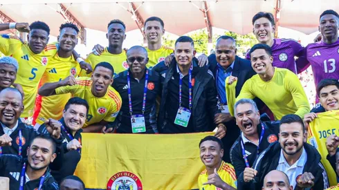 Jugadores de la Selección Colombia celebrando en el Mundial Sub-20.
