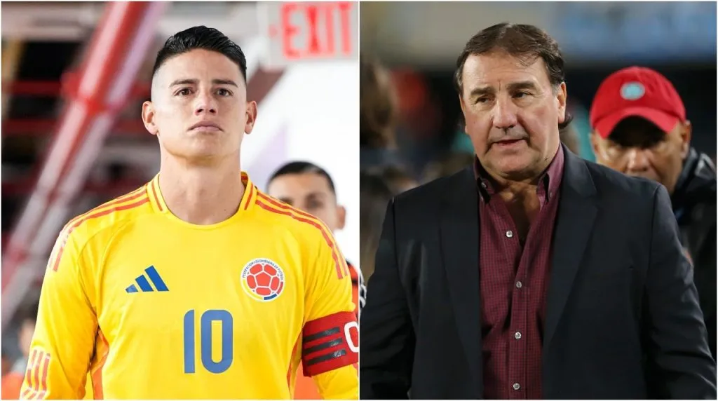 James Rodríguez y Néstor Lorenzo en la fecha FIFA de octubre. (Foto: Getty Images)
