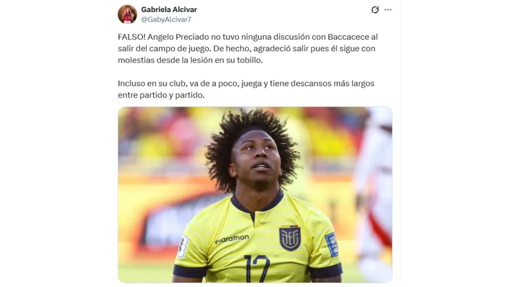 Ángelo Preciado no habría discutido con Beccacece.