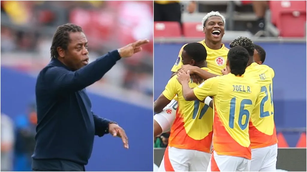 El DT de Francia y jugadores de la Selección Colombia Sub-20. (Foto: Getty Images)