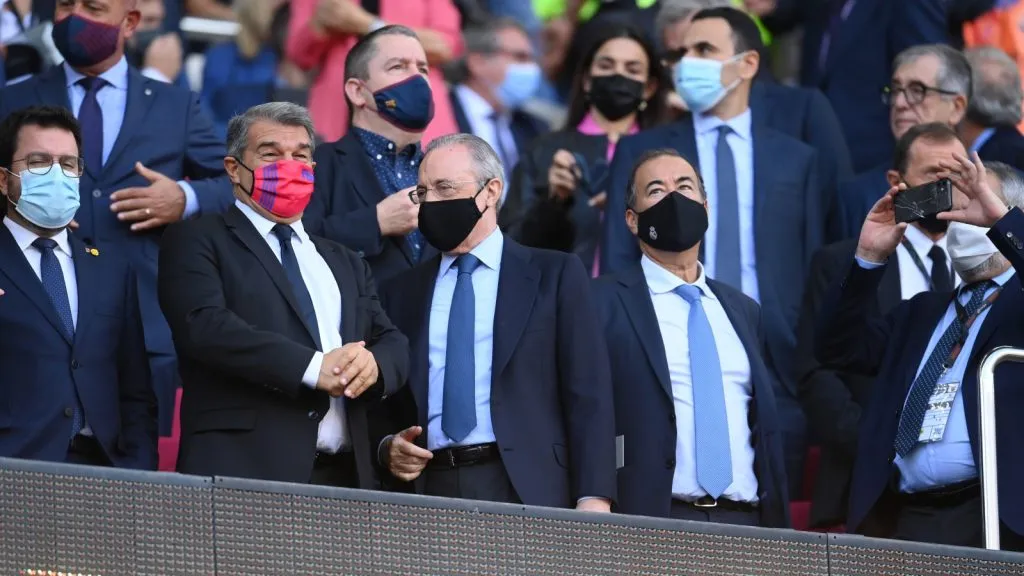 Florentino Pérez y Joan Laporta, con diferentes posturas sobre el partido en Miami: GETTY