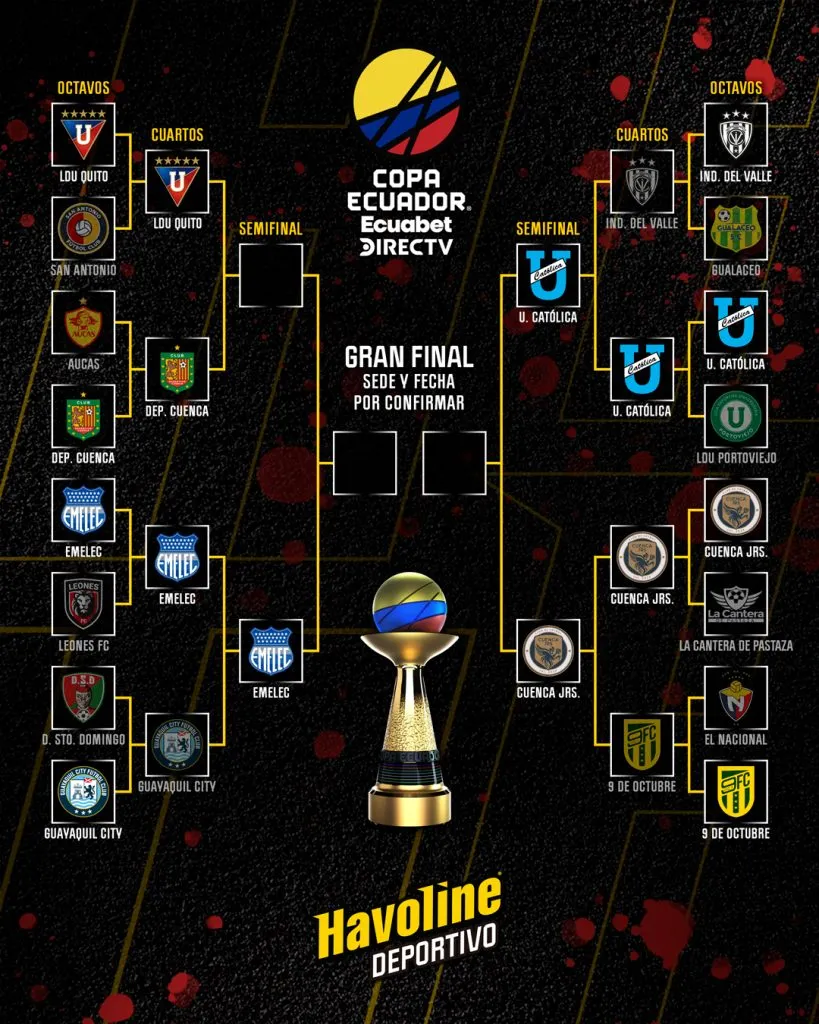 El cuadro final de la Copa Ecuador. (Foto: @havolinedeport)
