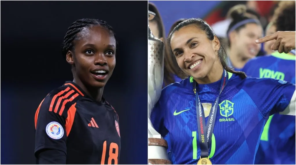 Linda Caicedo y Marta compiten por premio de la FIFA. (Foto: Getty Images)