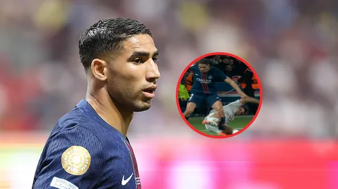 Hakimi apareció en redes tras la patada de Luis Díaz.