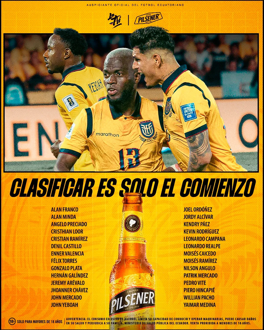 Convocados Ecuador noviembre 2025.