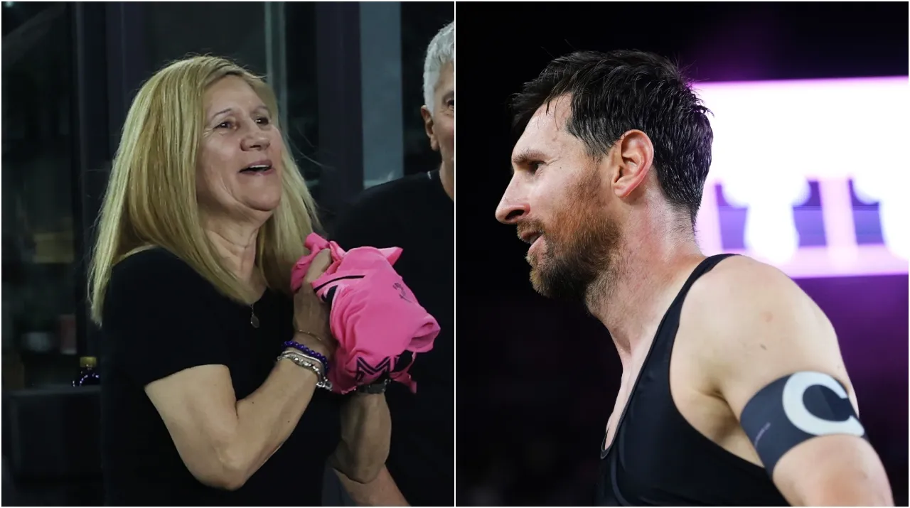 Messi le regaló su camiseta a su mamá Celia Cuccittini. (Foto: Getty Images)