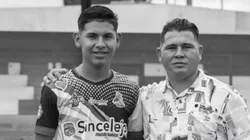 Joel David López Solano y su padre Orangel López Vaquero.