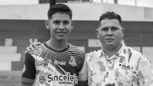 Joel David López Solano y su padre Orangel López Vaquero.