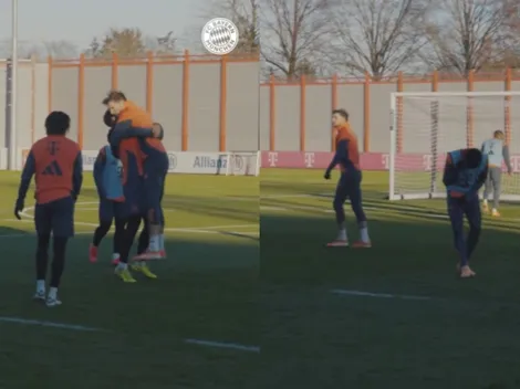 La viral reacción de Luis Díaz en el entrenamiento del Bayern