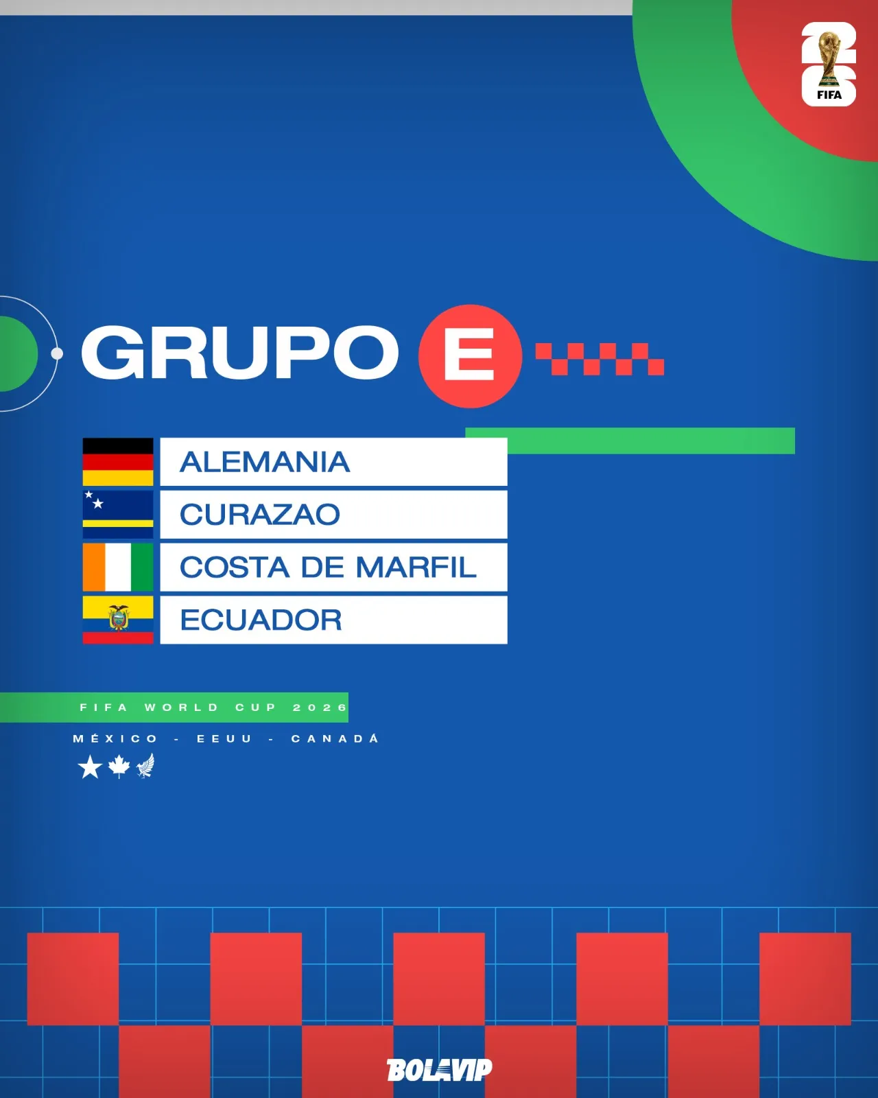 Así quedó el grupo de Ecuador para el Mundial 2026. (Foto: Bolavip)