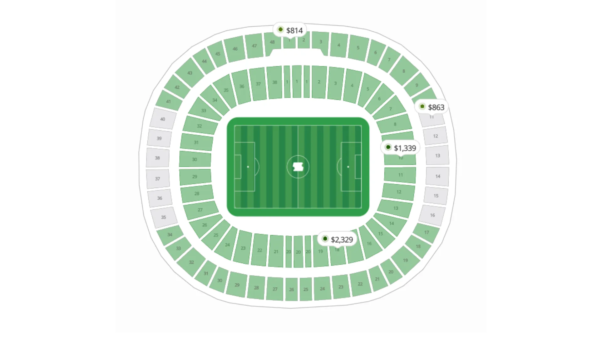 Colombia jugará en el Estadio Akron su segundo partido. (captura de pantalla: Seatpick.com)