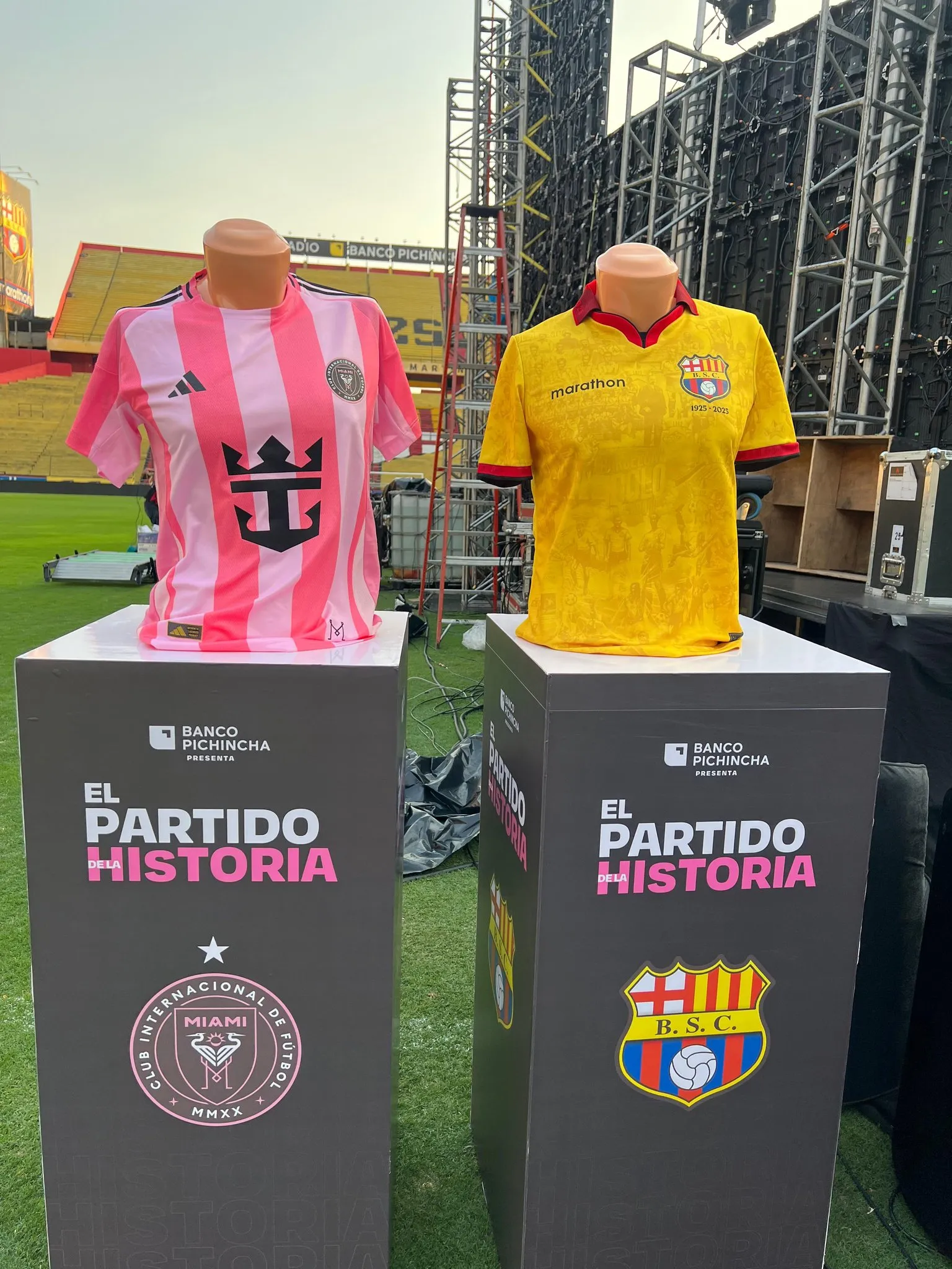 Así se presentó el partido entre Inter Miami y Barcelona SC. (Foto: @detitular_ec)