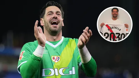 El arquero argentino firmó hasta 2030 en el Rayo, que le compró su pase a River.