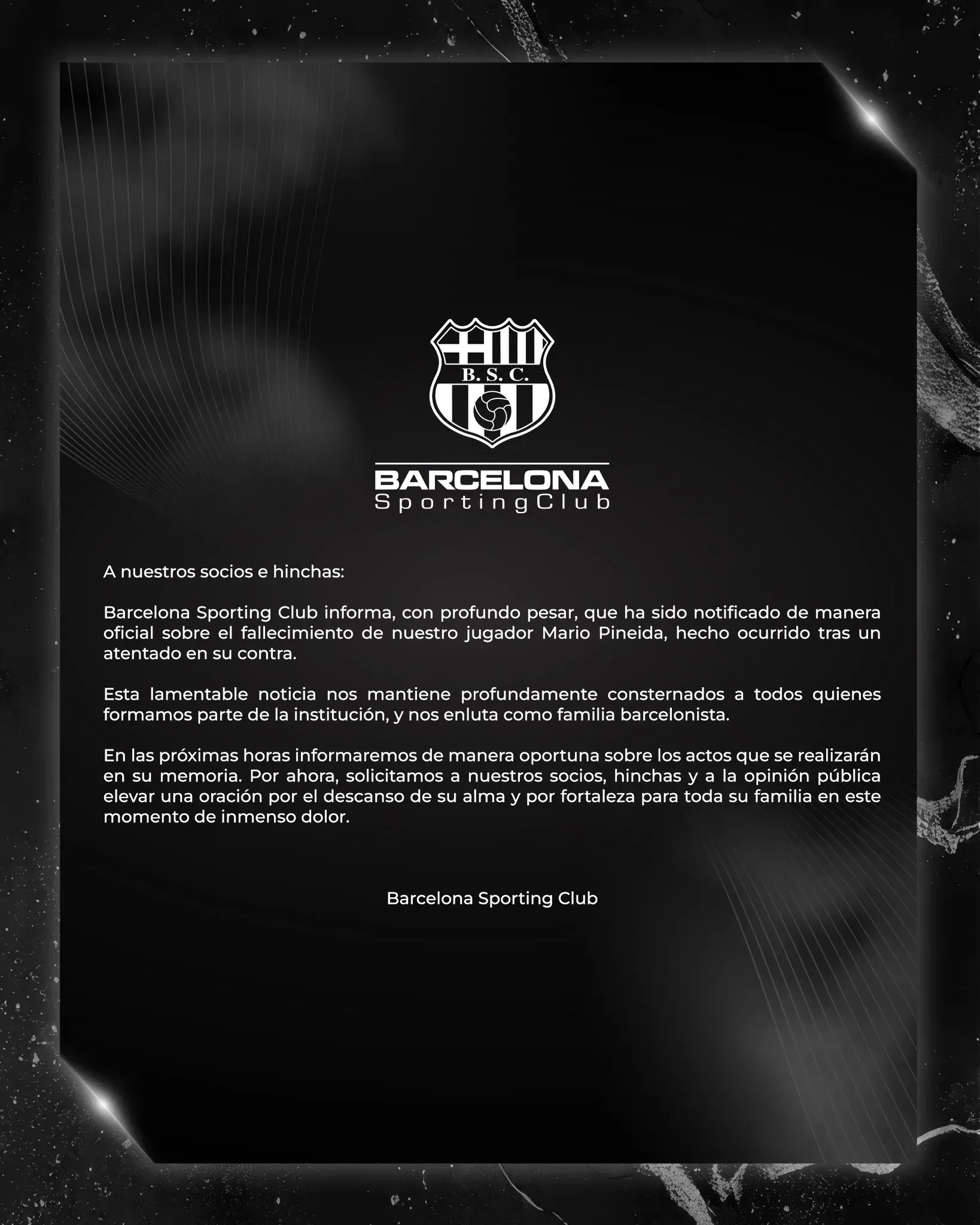 Comunicado Barcelona