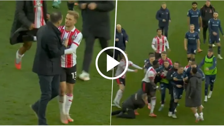 Frank Lampard, entrenador del Coventry City, fue increpado por los jugadores del Southampton al celebrar el empate.