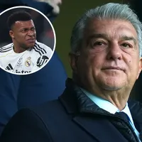 Joan Laporta le apunta a Kylian Mbappé por su reacción post Supercopa de España