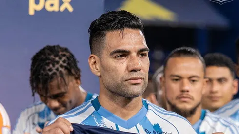 Radamel Falcao en el partido amistoso Boca Juniors vs. Millonarios.