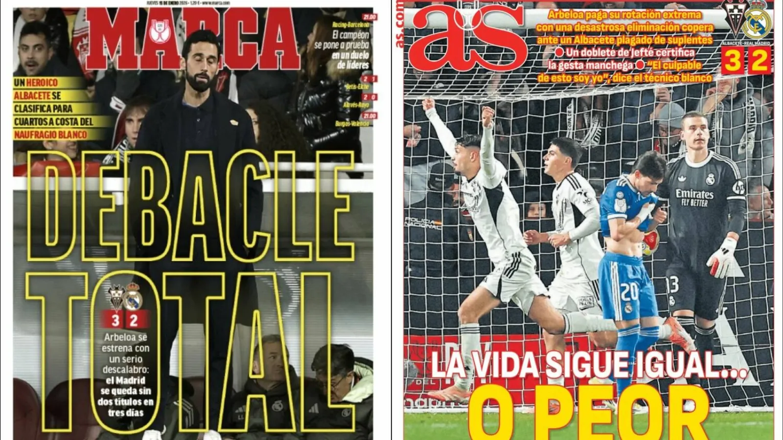 La prensa, con todo vs. Real Madrid tras KO en Copa: GETTY