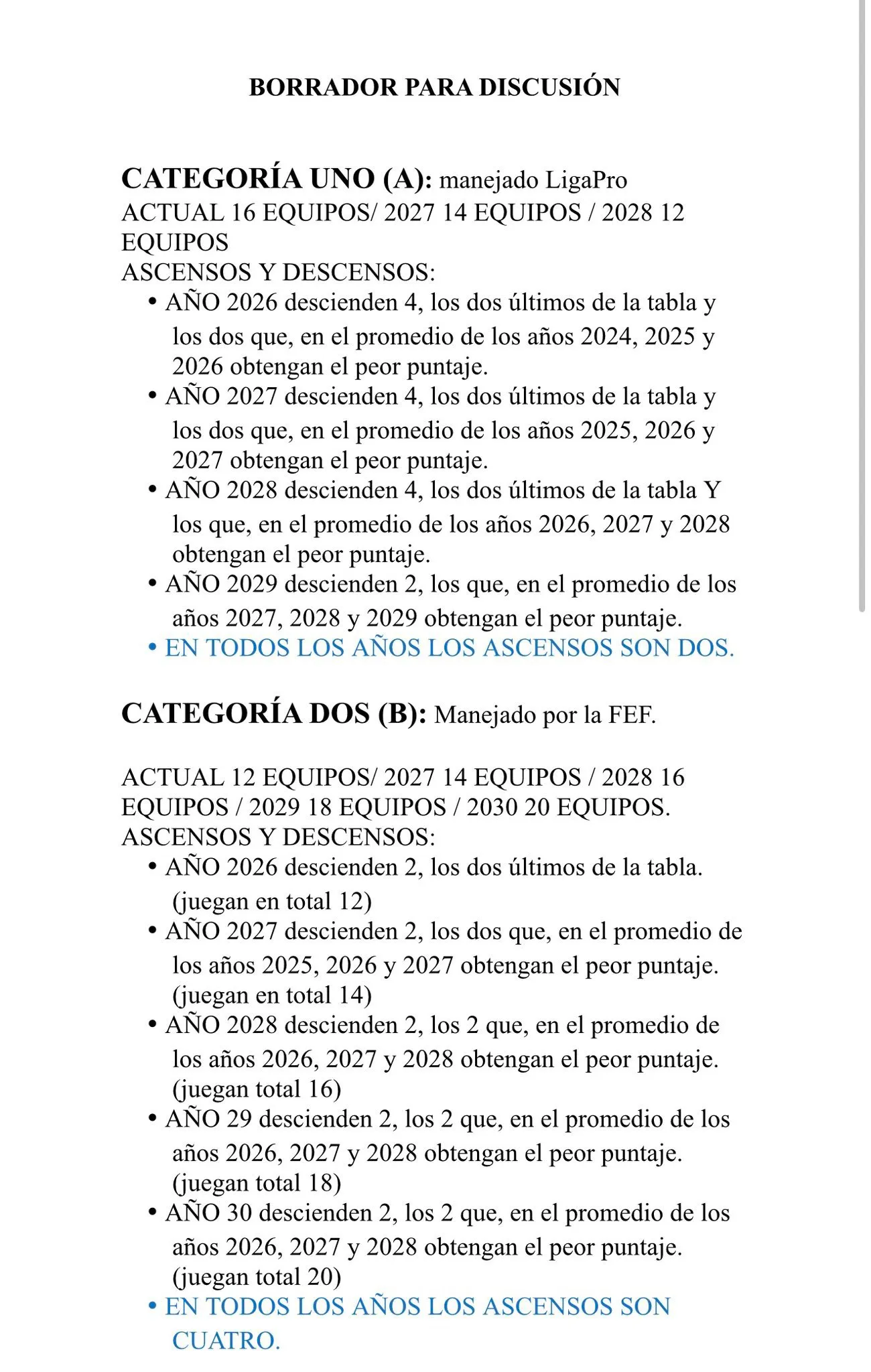 El cambio que se pretende hacer en la LigaPro.