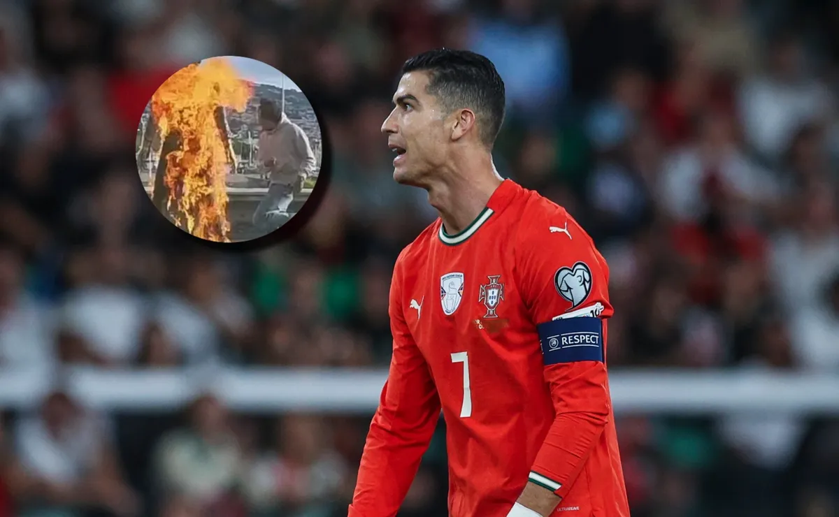 Como pasó con Messi en Argentina, vandalizaron una estatua de Cristiano Ronaldo en Portugal