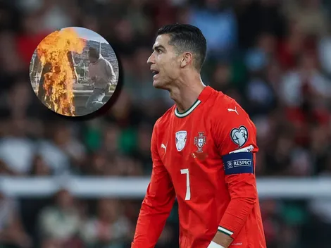Vandalizaron estatua de Cristiano Ronaldo en Portugal