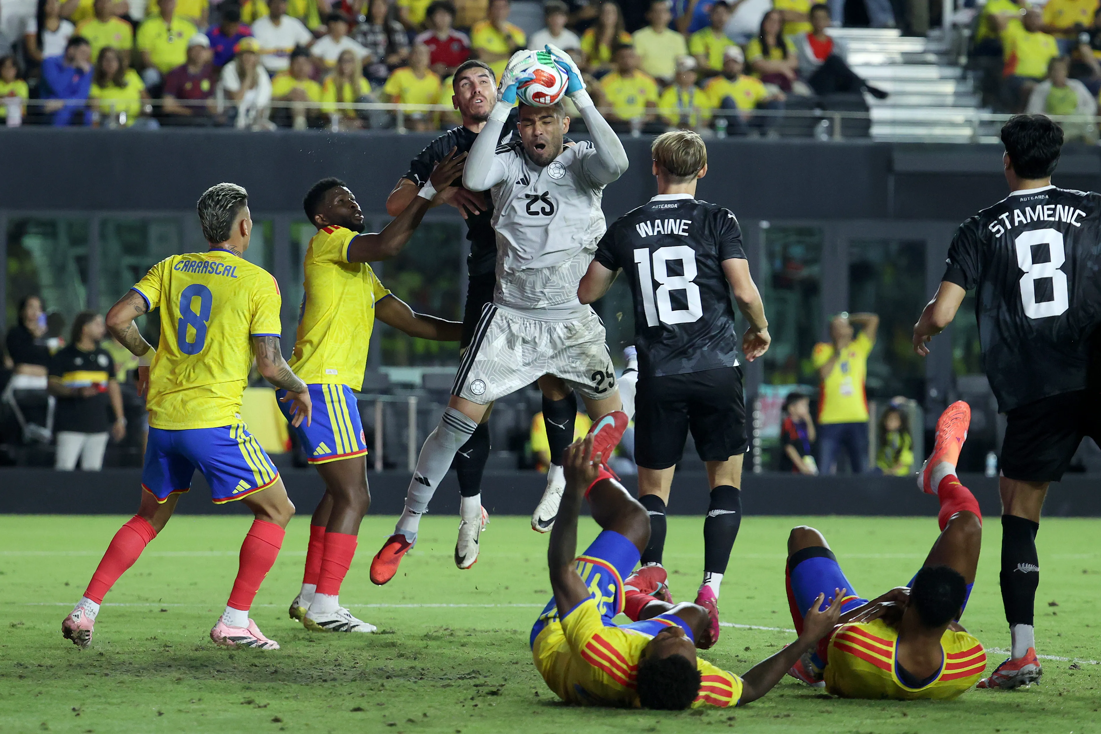 Montero fue titular en el amistoso de la Selección Colombia vs. Nueva Zelanda (Getty)