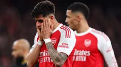 Manchester United le ganó al Arsenal y los hinchas apuntaron a Piero Hincapié Foto: Getty