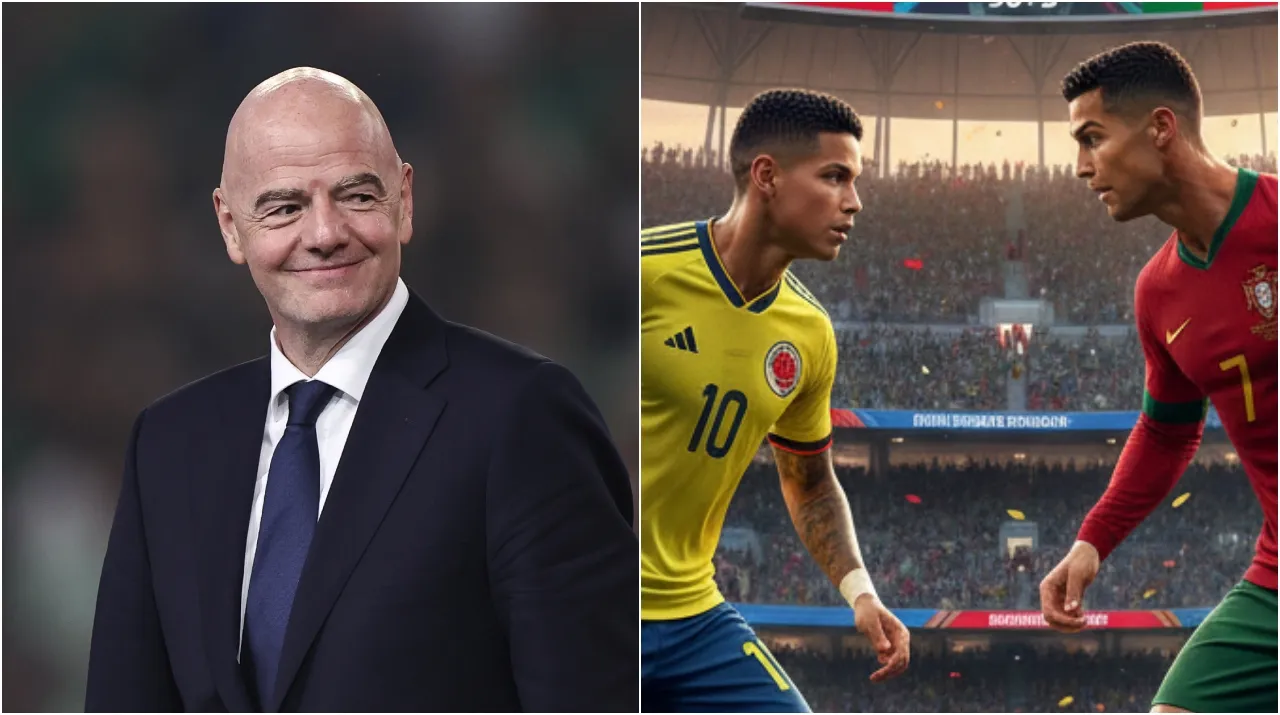 Infantino habló del duelo Colombia vs. Portugal en el Mundial. (Foto: Getty Images y Gemini)
