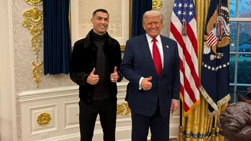 Trump tiene en su despacho esta foto con CR7.
