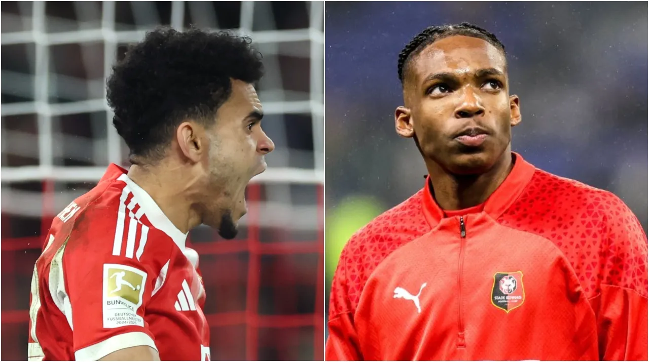 Luis Díaz y el jugador que sigue Bayern Múnich. (Foto: Getty Images y X / @DTransferencias)