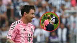 Messi en el partido amistoso ante Alianza Lima.