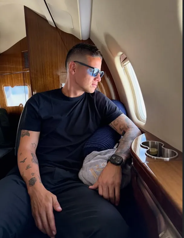 James Rodríguez anunció su viaje vía Instagram.