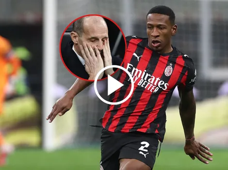 VIDEO | El monumental cabreo de Allegri con Pervis Estupiñán tras un pase de tacón