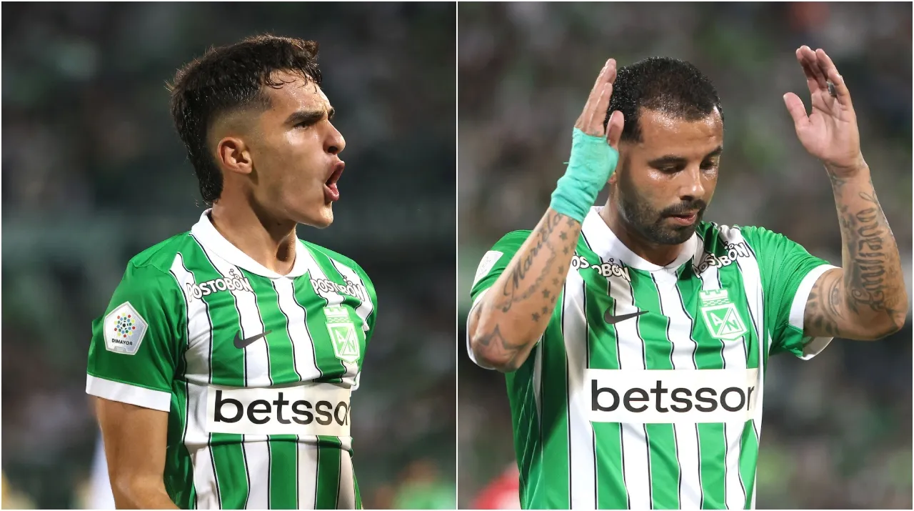 Rengifo y Cardona en Nacional vs. América. (Foto: Vizzor  Image)