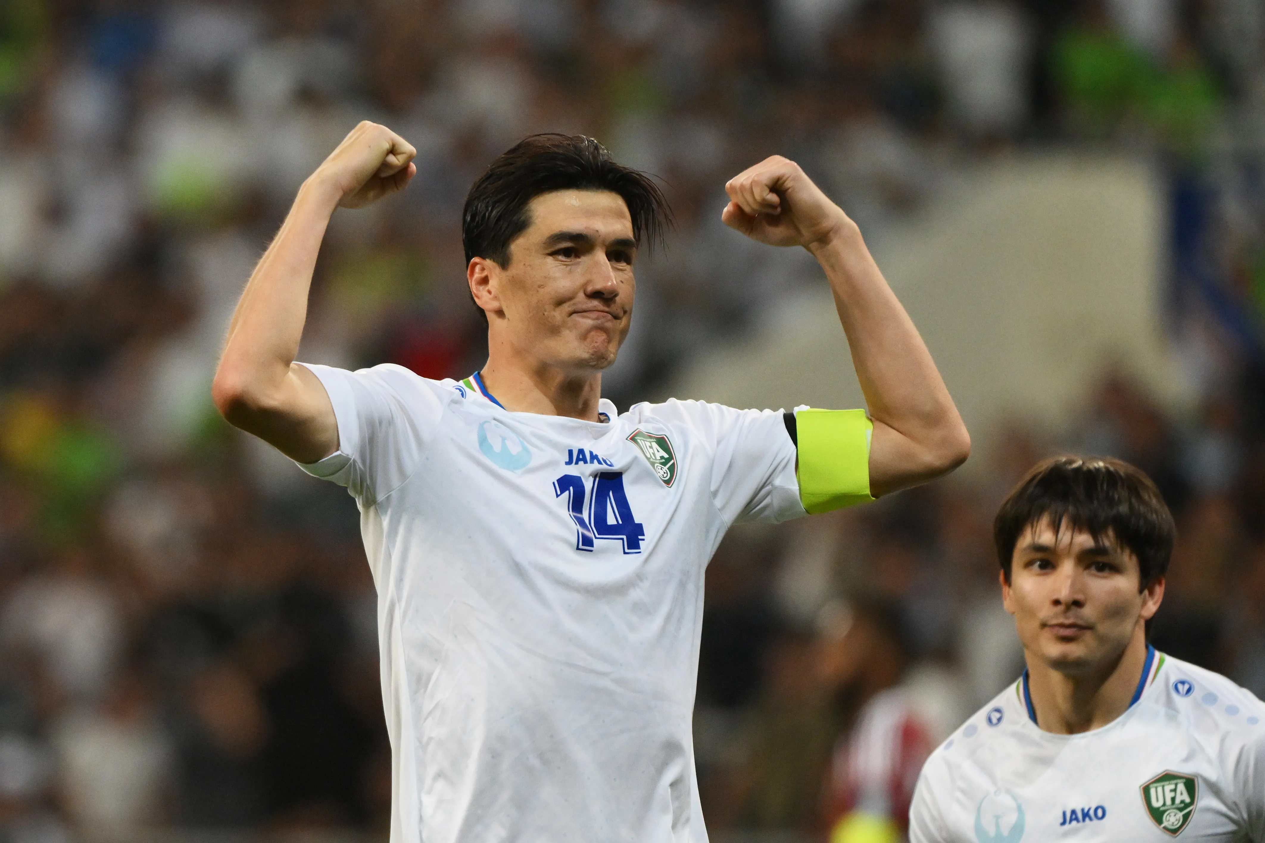 Eldor Shomurodov, capitán y figura de Uzbekistán. (Getty Images)