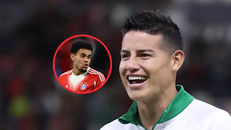 James Rodríguez reaccionó a los 3 goles de Luis Díaz con Bayern Múnich.