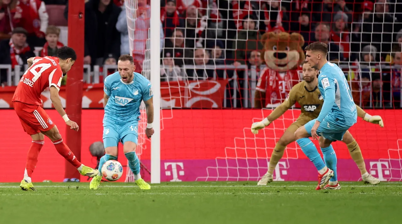 El primer gol de Luis Díaz ante Hoffenheim. (Foto: Getty Images)