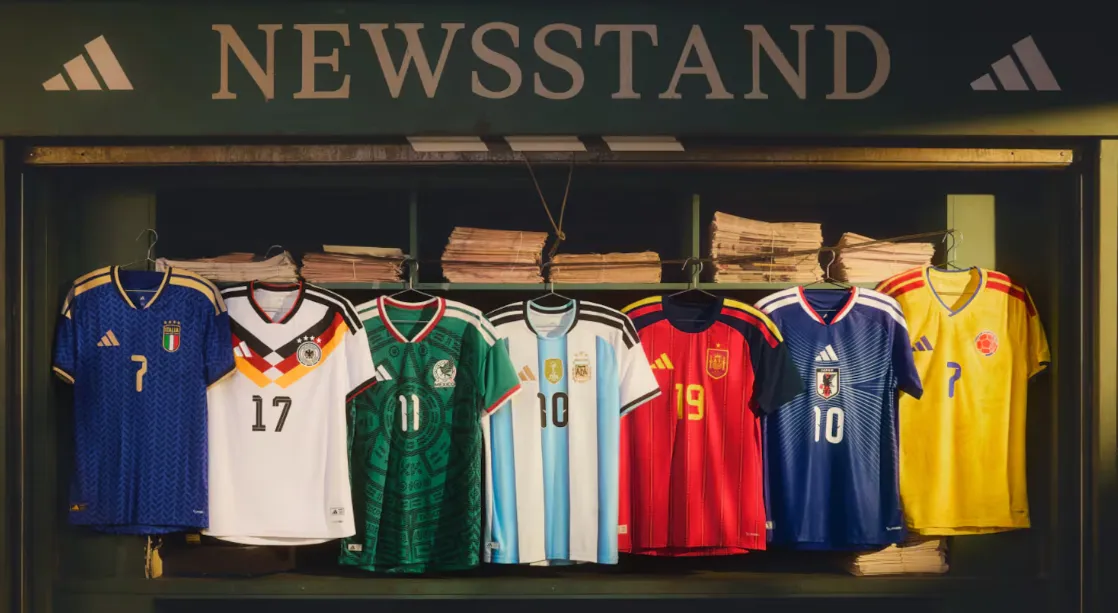 Alguas de las casacas que diseñó Adidas para esta Copa del Mundo.