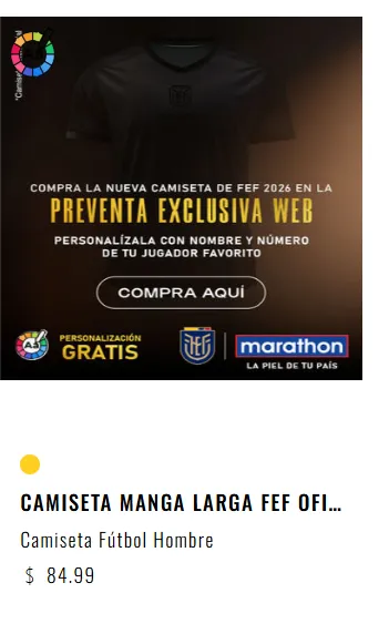 La nueva camiseta de la FEF. (Captura de pantalla)