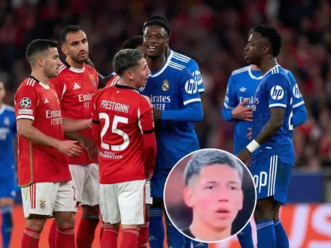 “Hermano”: el video del cruce de Gianluca Prestianni con Vinicius Jr. que contradice a Mbappé