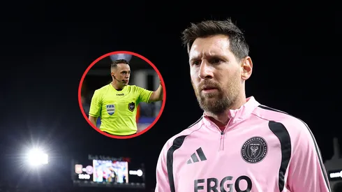 A Messi no le gustó la actuación del árbitro Pierre-Luc Lauziere.