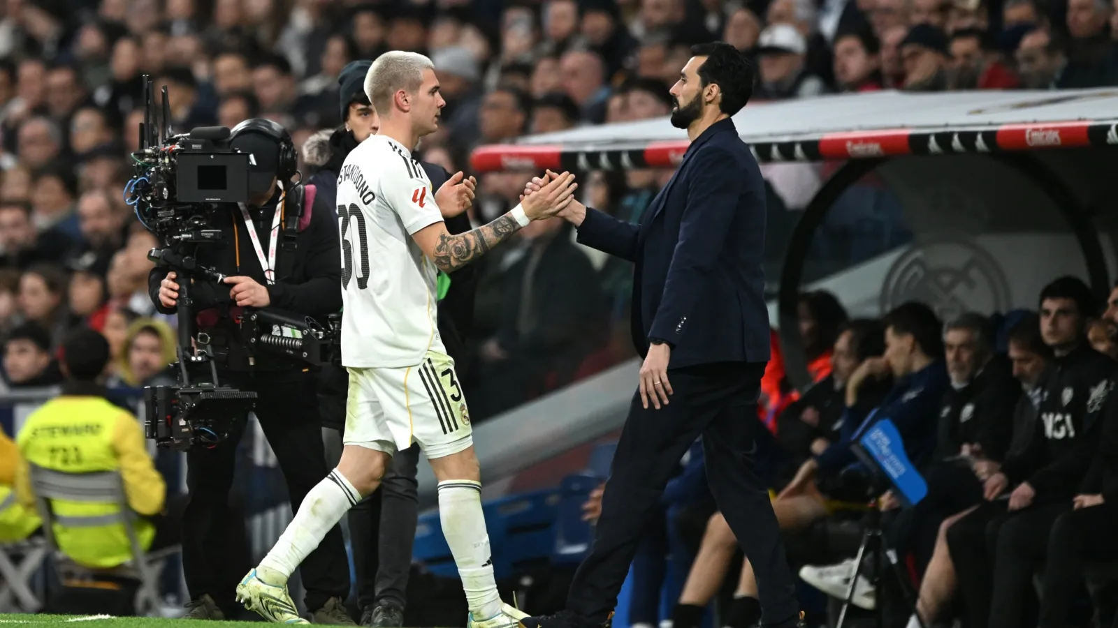 Mastantuono solo jugó 13 de los últimos 360 minutos con Arbeloa: GETTY