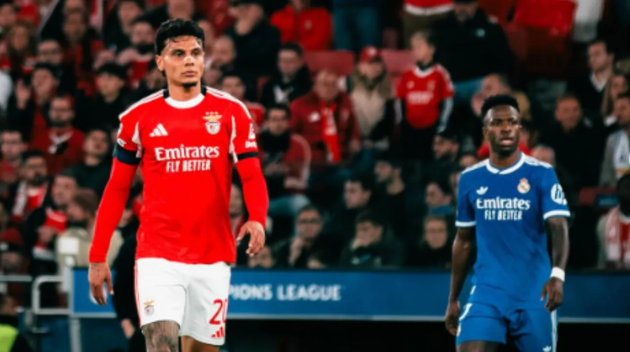 Richard Ríos y Vinicius Jr. en la Champions League. (Foto: Instagram / @richardrios.m)