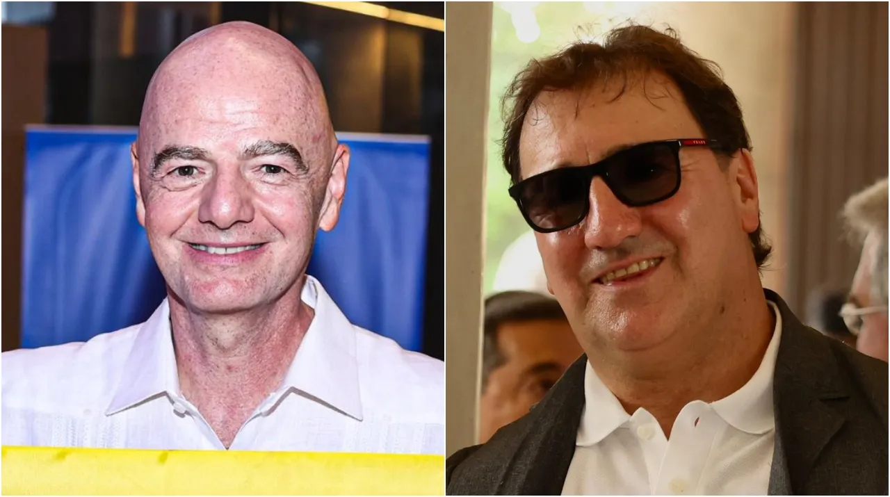 El presidente de la FIFA y Lorenzo estuvieron en Barranquilla. (Foto: X / @FCFSeleccionCol)