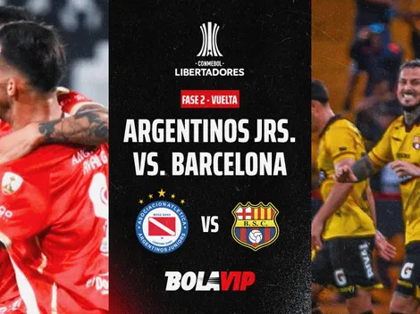 EN VIVO Y GRATIS Argentinos Jrs. vs. Barcelona por la fase 2 de la Copa Libertadores