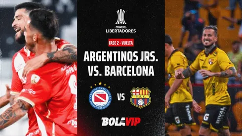 EN VIVO Y GRATIS Argentinos Jrs. vs. Barcelona por la fase 2 de la Copa Libertadores