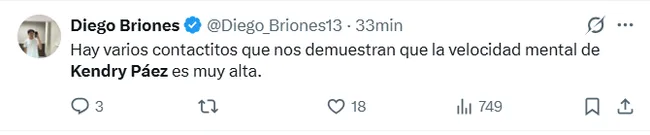Los comentarios para Kendry Páez. (Captura de Pantalla)