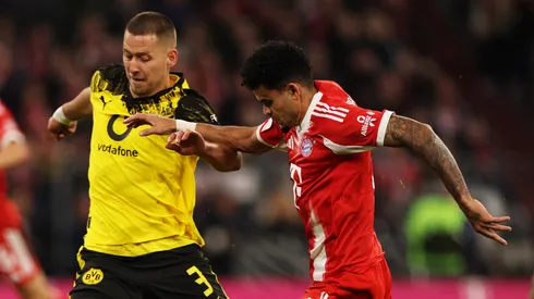 Nico Schlotterbeck y Luis Diaz en Bayern Múnich vs. Borussia Dortmund.