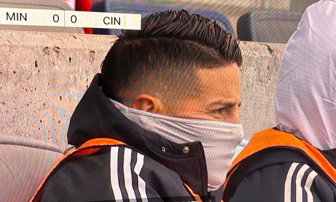 James Rodríguez con mucho frío en la MLS. (Captura de pantalla)