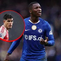 VIDEO | ¡Tranquilos! El tremendo empujón de Moisés Caicedo a Piero Hincapié